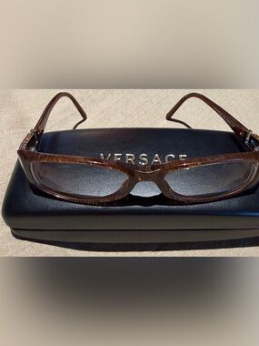 Versace Brown Tortoiseshell Women's Eyewear Glass Frames